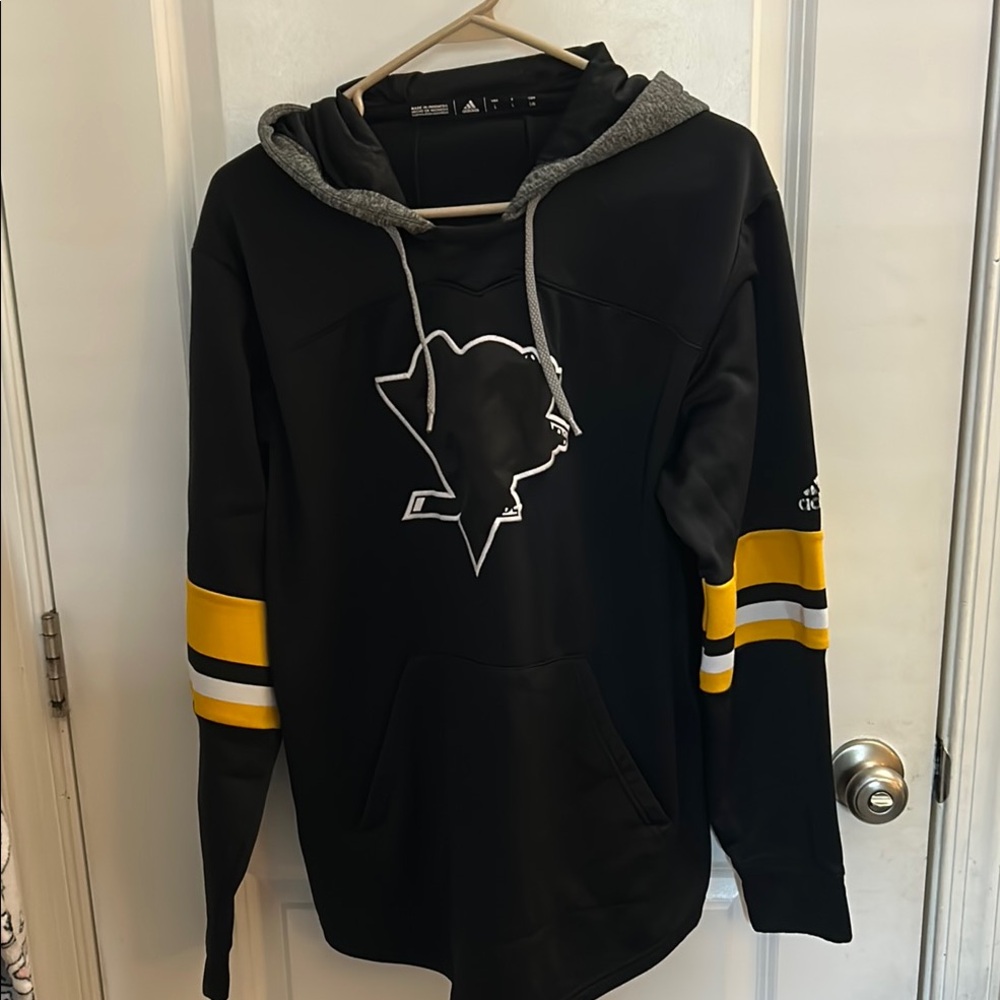 Adidas Black and Yellow Hoodie